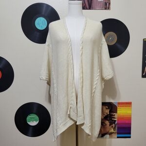 One Size Open Short Sleeve Cardigan